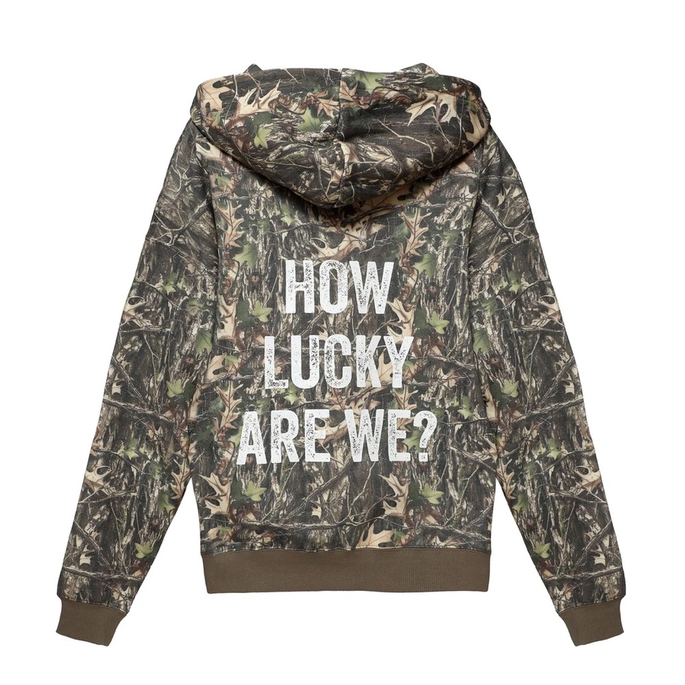 How Lucky Are We Racer Hoodie - Camo